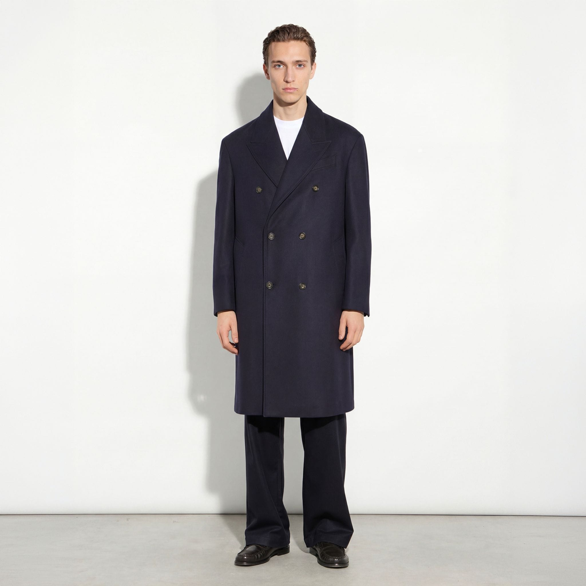 Cappotto Tessuto Blu Cappotto Tessuto Paolo Pecora