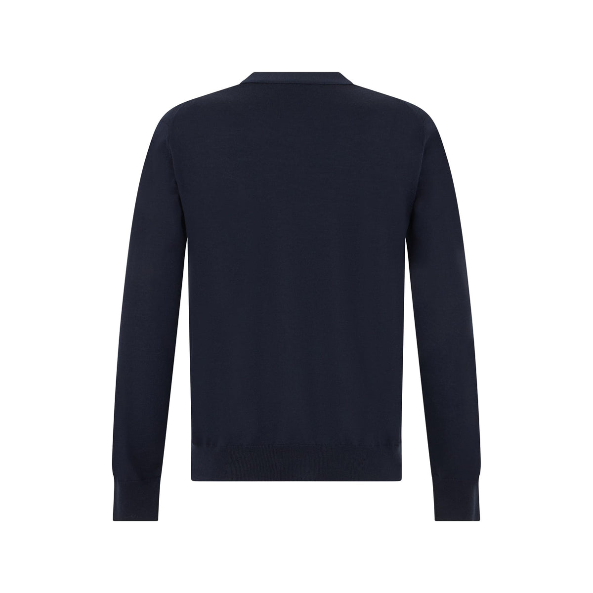 Maglia Girocollo in Lana Merino Extrafine Blu Maglia Girocollo Paolo Pecora