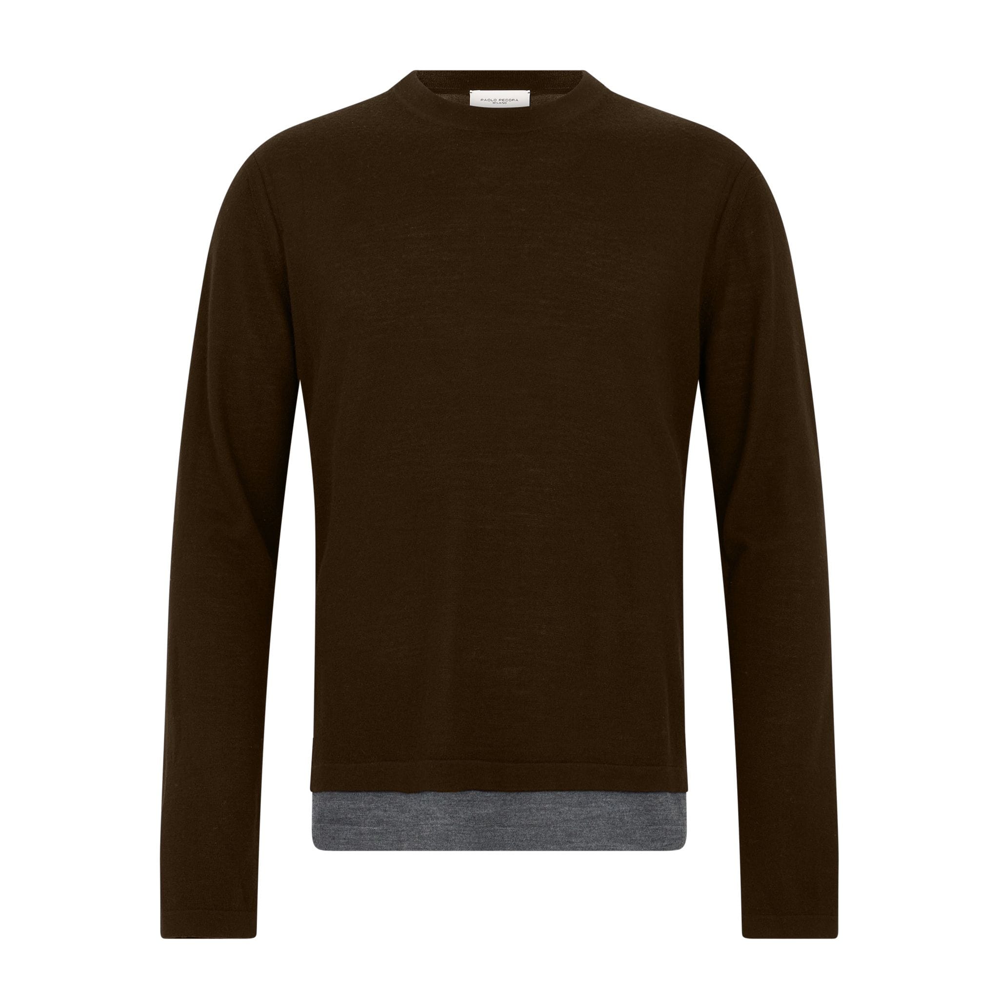 Maglia Girocollo Visone/Asfalto Maglia Girocollo Paolo Pecora