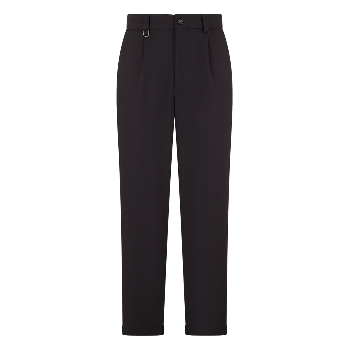 Pantalone Chino Duomo in Tecnolana Ebano Pantalone Tessuto Paolo Pecora