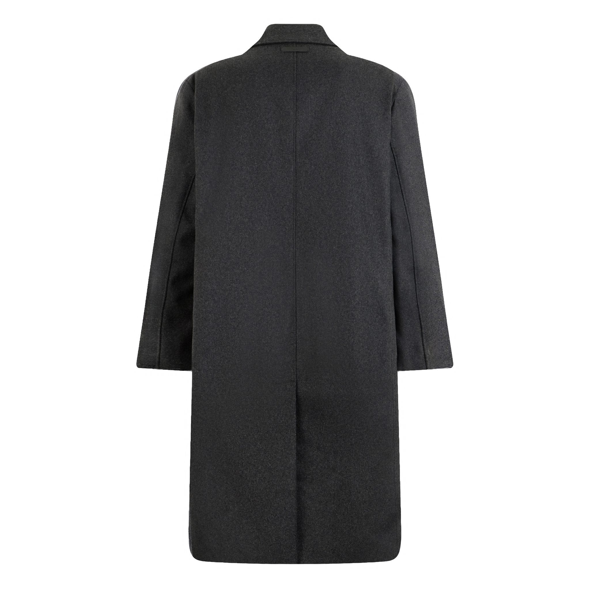 Cappotto Tessuto Grigio Scuro Melange Cappotto Tessuto Paolo Pecora