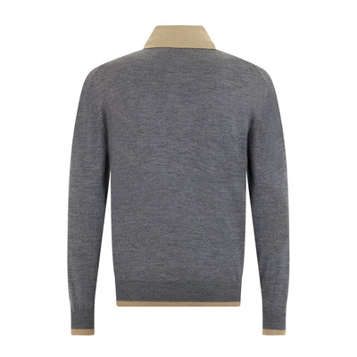 Maglia A Polo Unito Grigio/Bianco Maglia A Polo Paolo Pecora