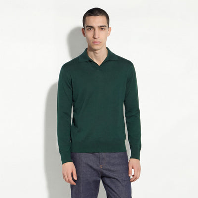 Maglia A Polo Verde Scuro Maglia A Polo Paolo Pecora