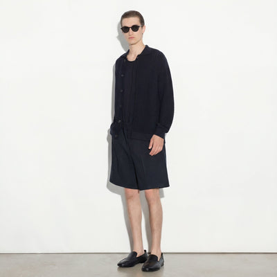 Maglia Cardigan in Cotone Traforato Nero Maglia Cardigan Paolo Pecora