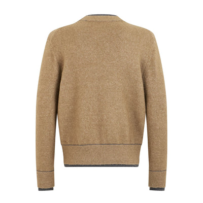 Maglia Cardigan Unito Bianco Grigio Maglia Cardigan Paolo Pecora