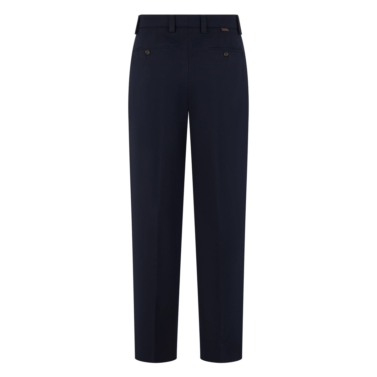 Pantalone Chino con Pinces Over Fit in Tecnolana Blu Pantalone Tessuto Paolo Pecora