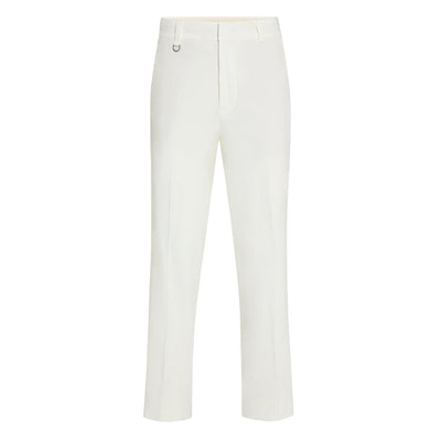 Pantalone Chino in Misto Lino Panna Pantalone Tessuto Paolo Pecora