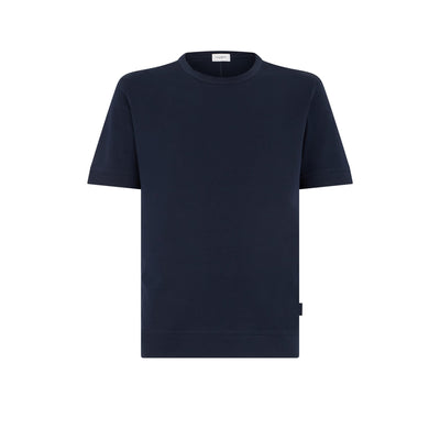 T-Shirt in Jersey di Cotone Bi-Stretch Blu T-Shirt Jersey Paolo Pecora