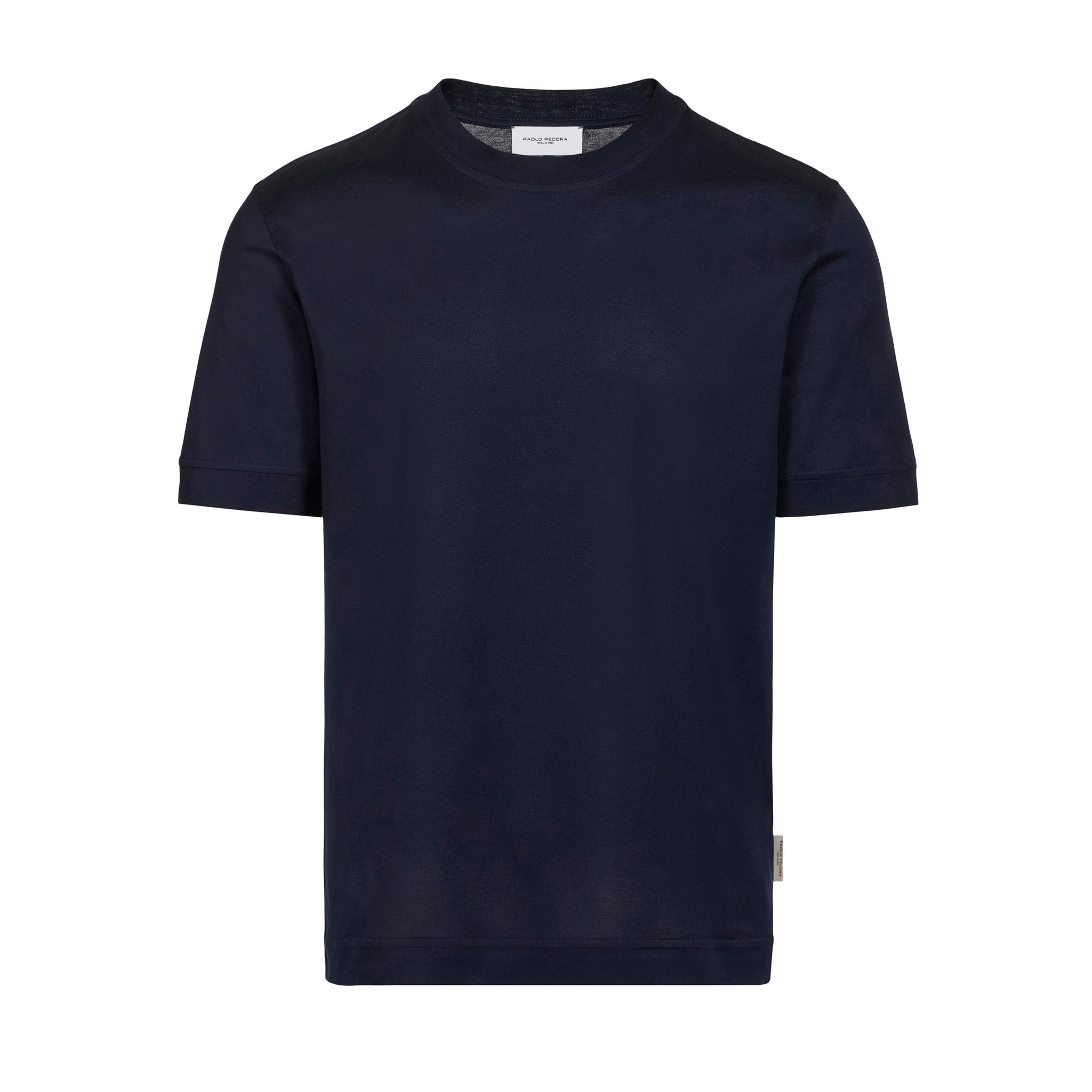 T-Shirt in Jersey di Cotone Blu T-Shirt Jersey Paolo Pecora