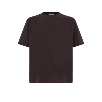 T-Shirt Loose Fit in Jersey di Cotone Bi-Stretch Ebano T-Shirt Jersey Paolo Pecora